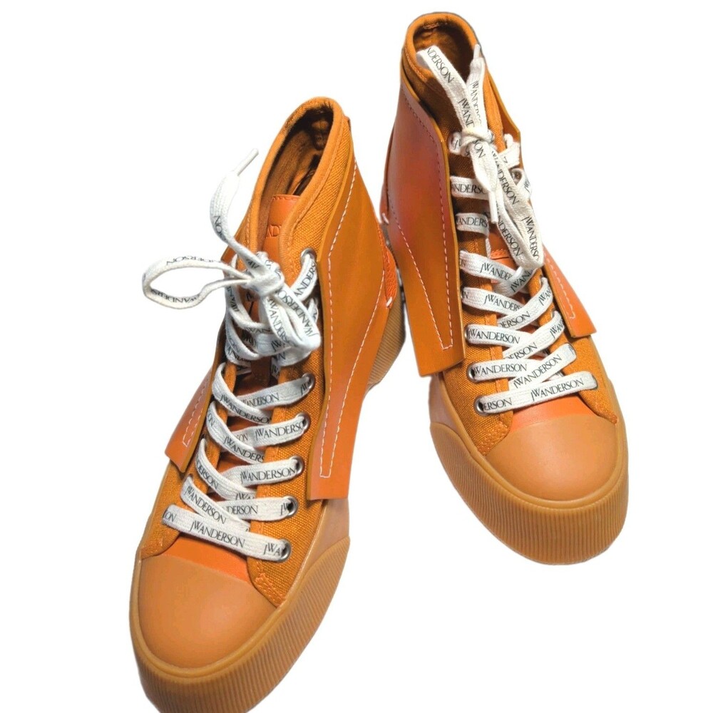 J.W. Anderson Logo High Top Sneaker Orange EU 39 | Men's US 6.5 / Women's US 8.5